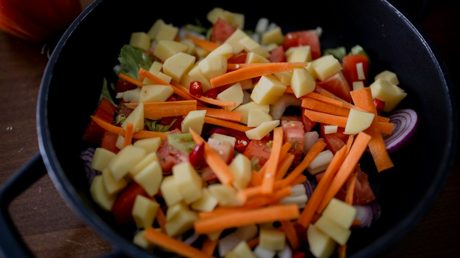 Photo cook vegetables